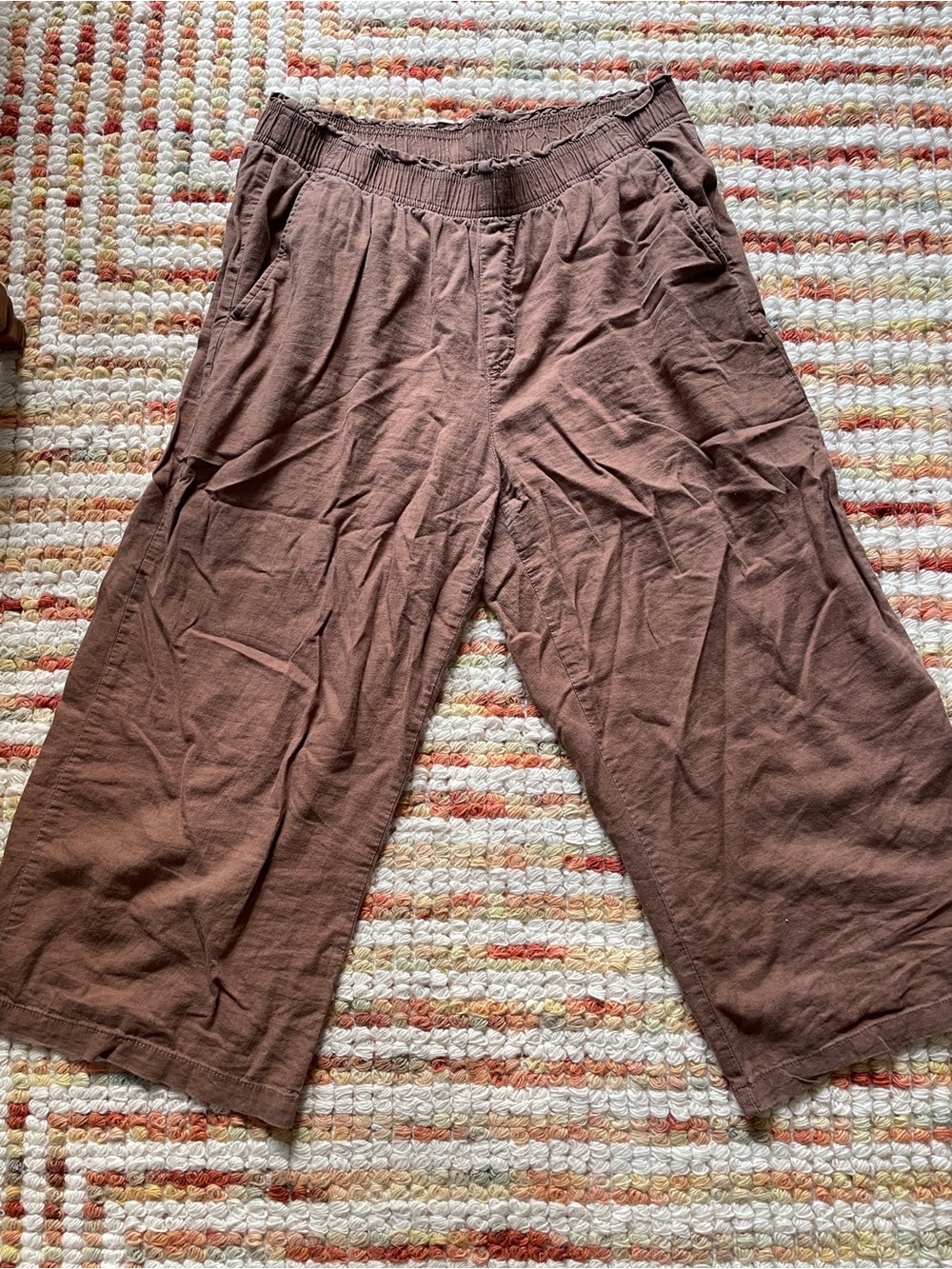 Brown Linen Lounge Pants